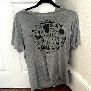Grey, Hanes shirt, medium, Lake Tahoe Relay logo, used